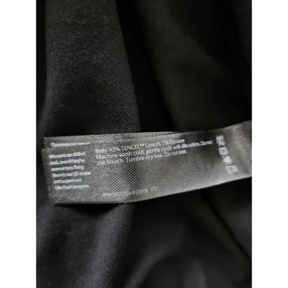 Eileen Fisher Black Short Sleeve Tencel Blend Knit Dress | Size 1X - Picture 4 of 5